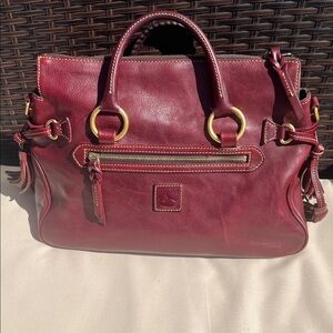 Dooney & Bourke Wine Leather Satchel Bag